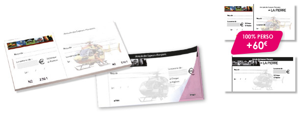 Carnets de reçus pompier