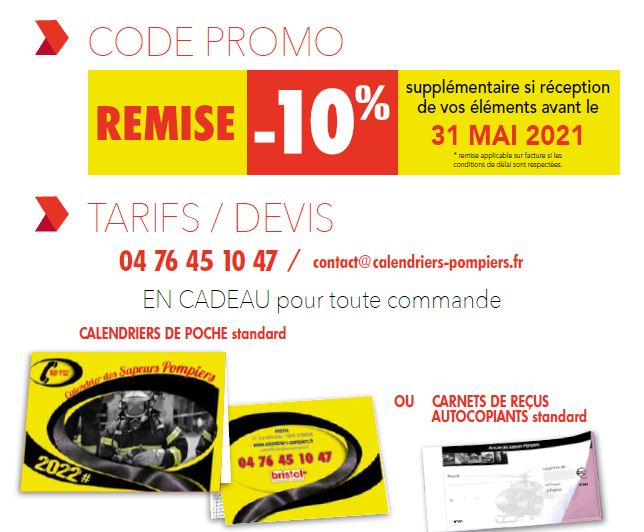 super remises sur vos produits calendriers de pompiers